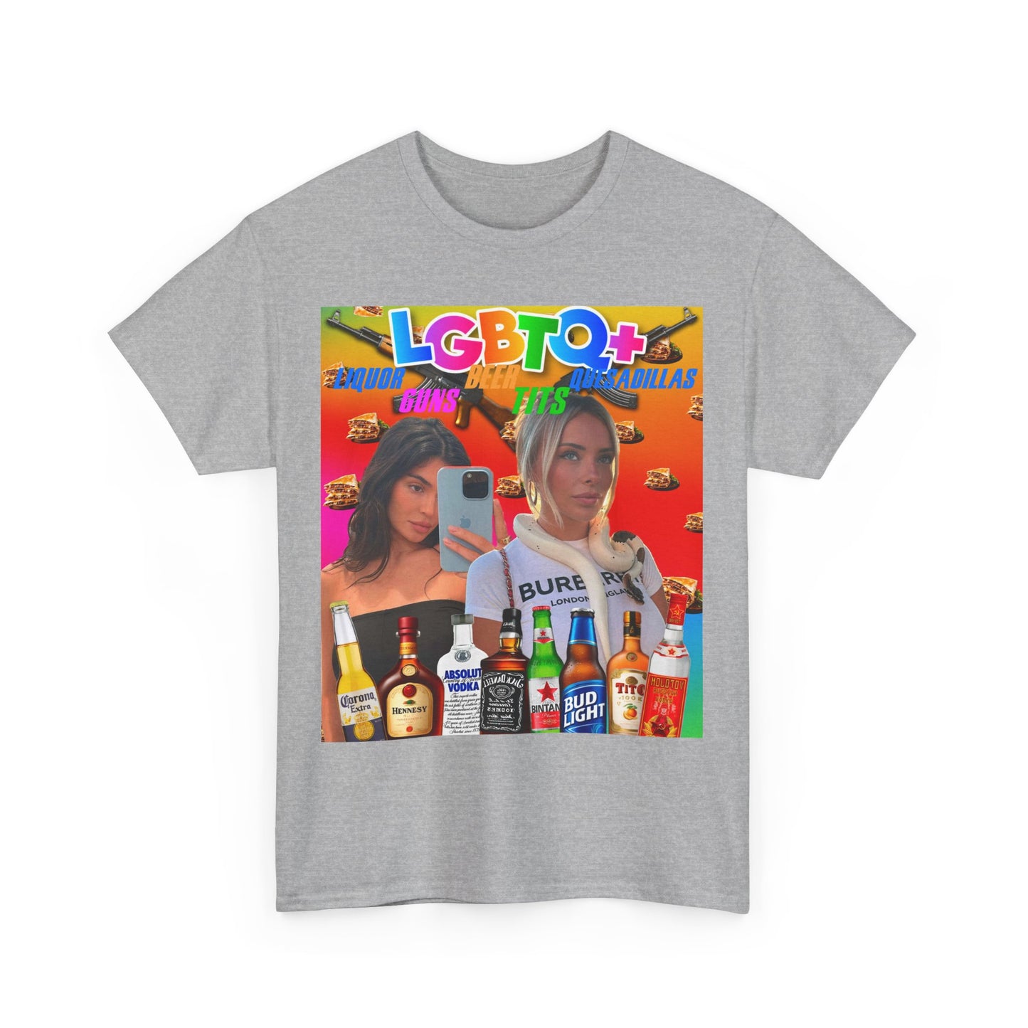Tee LGBTQ+ Liquor, Guns, Beer, Tits, and Quesadillas