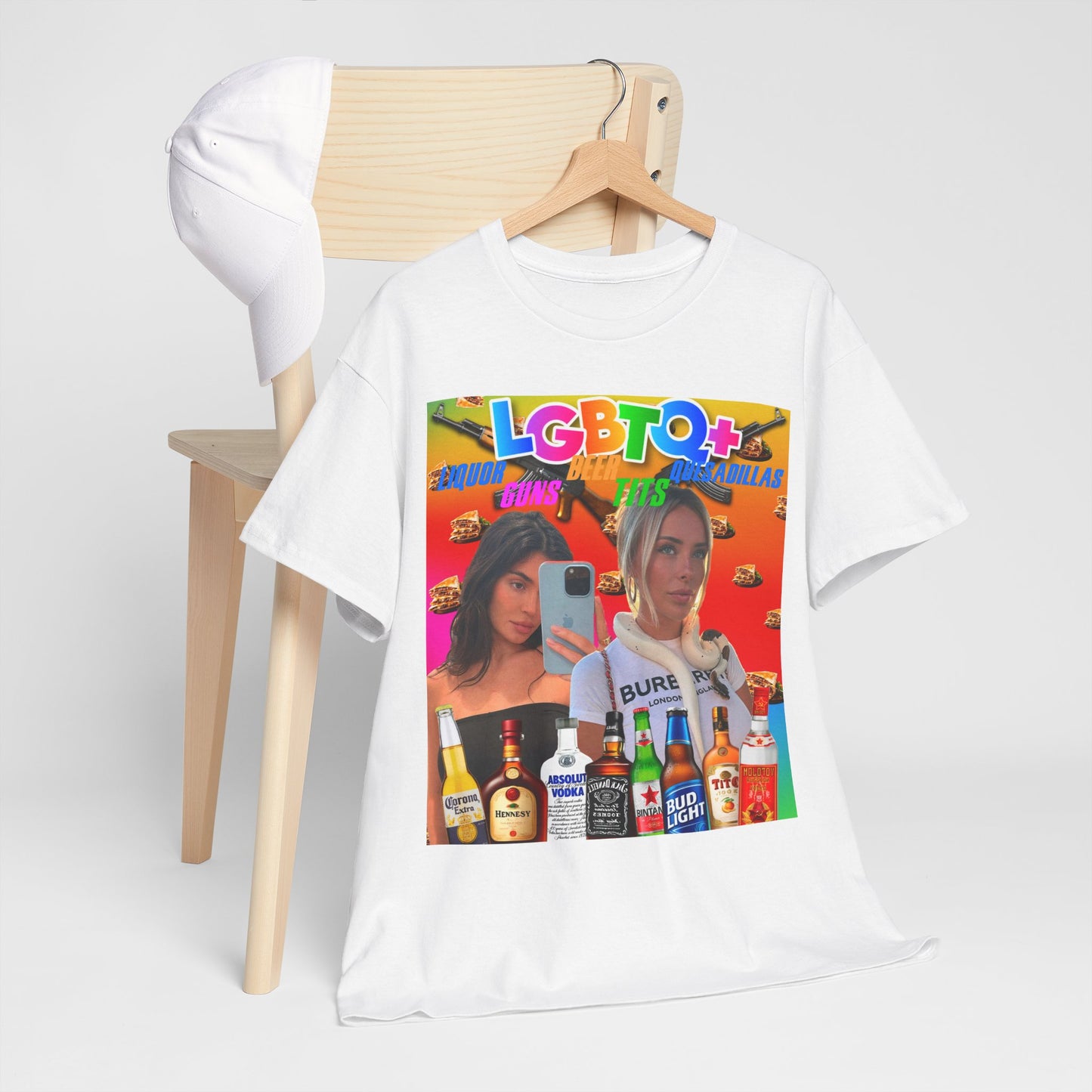 Tee LGBTQ+ Liquor, Guns, Beer, Tits, and Quesadillas