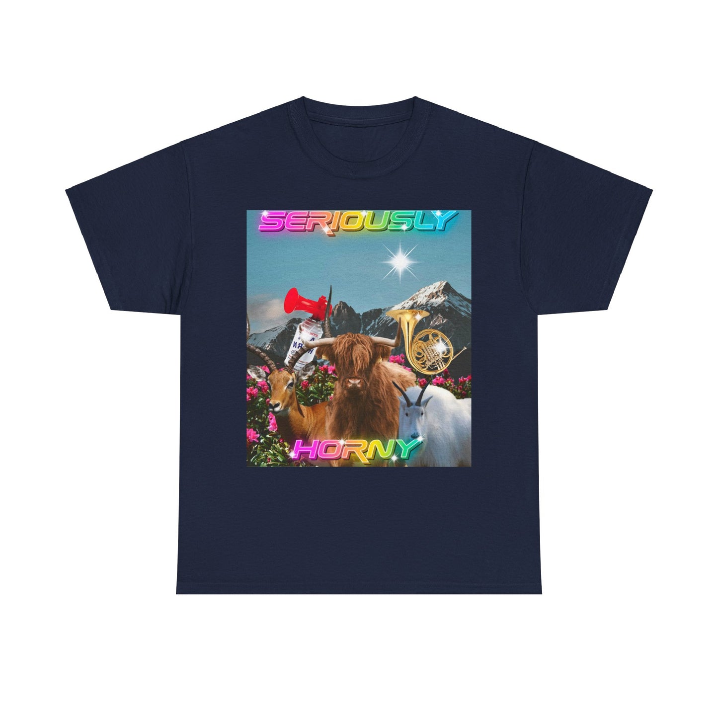 Graphic Tee - Seriously Horny Print