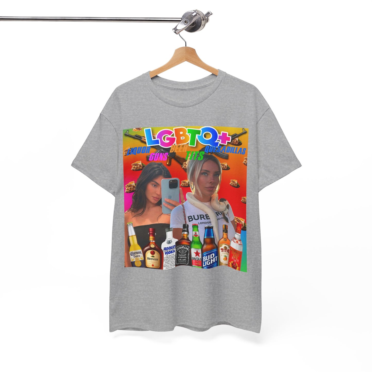 Tee LGBTQ+ Liquor, Guns, Beer, Tits, and Quesadillas
