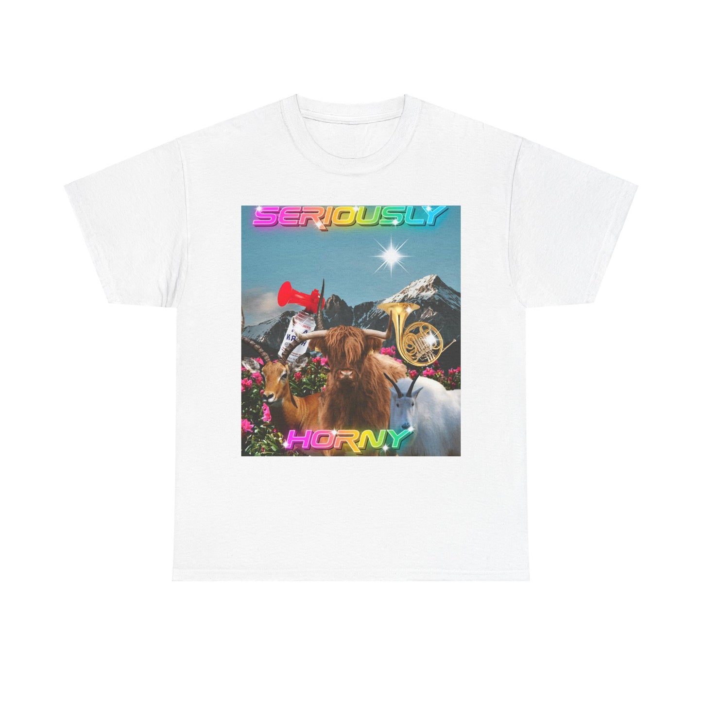 Graphic Tee - Seriously Horny Print