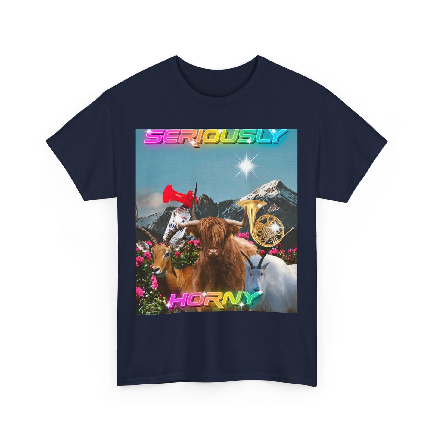 Graphic Tee - Seriously Horny Print