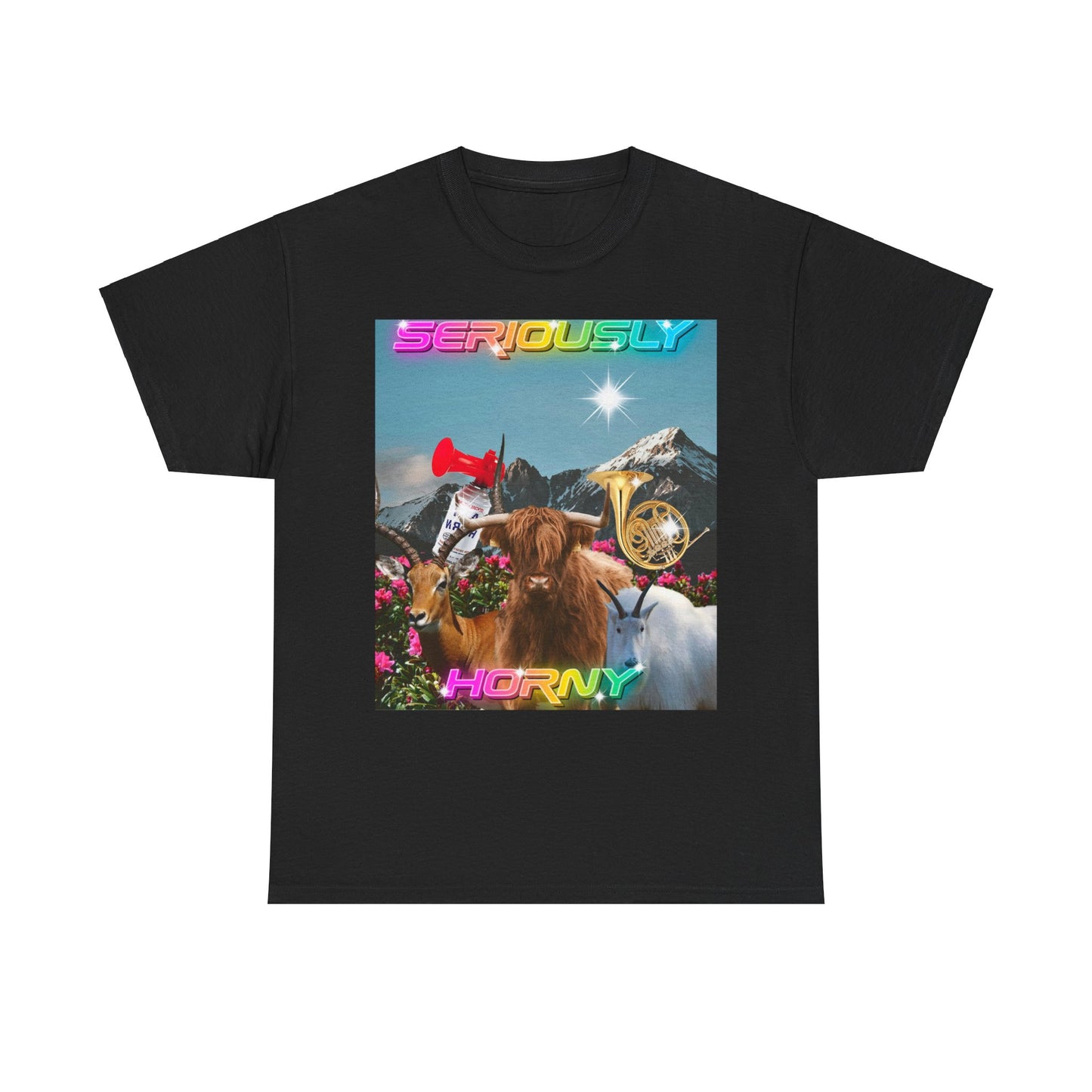 Graphic Tee - Seriously Horny Print