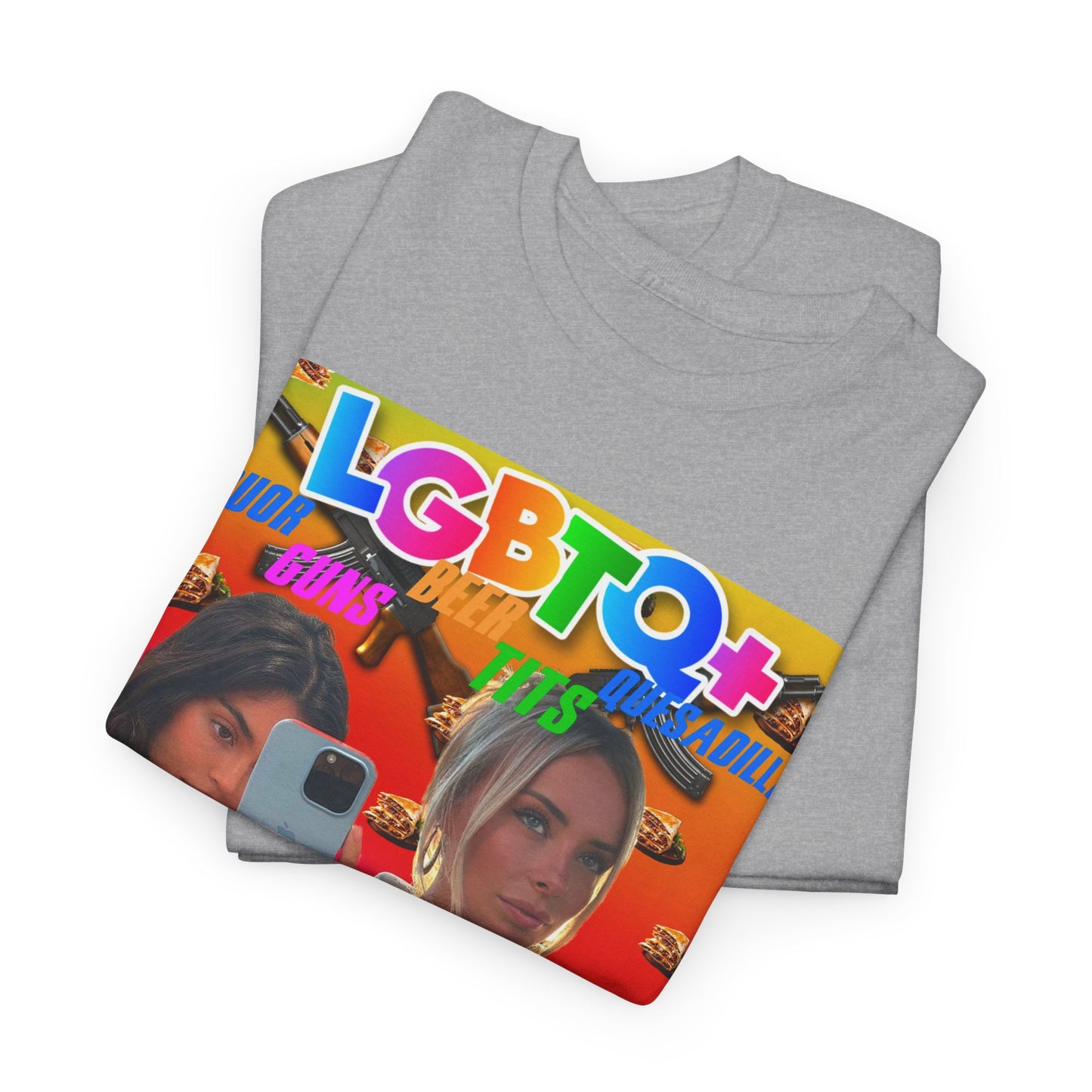 Tee LGBTQ+ Liquor, Guns, Beer, Tits, and Quesadillas