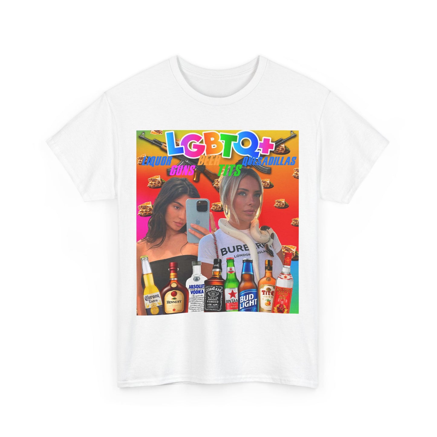 Tee LGBTQ+ Liquor, Guns, Beer, Tits, and Quesadillas
