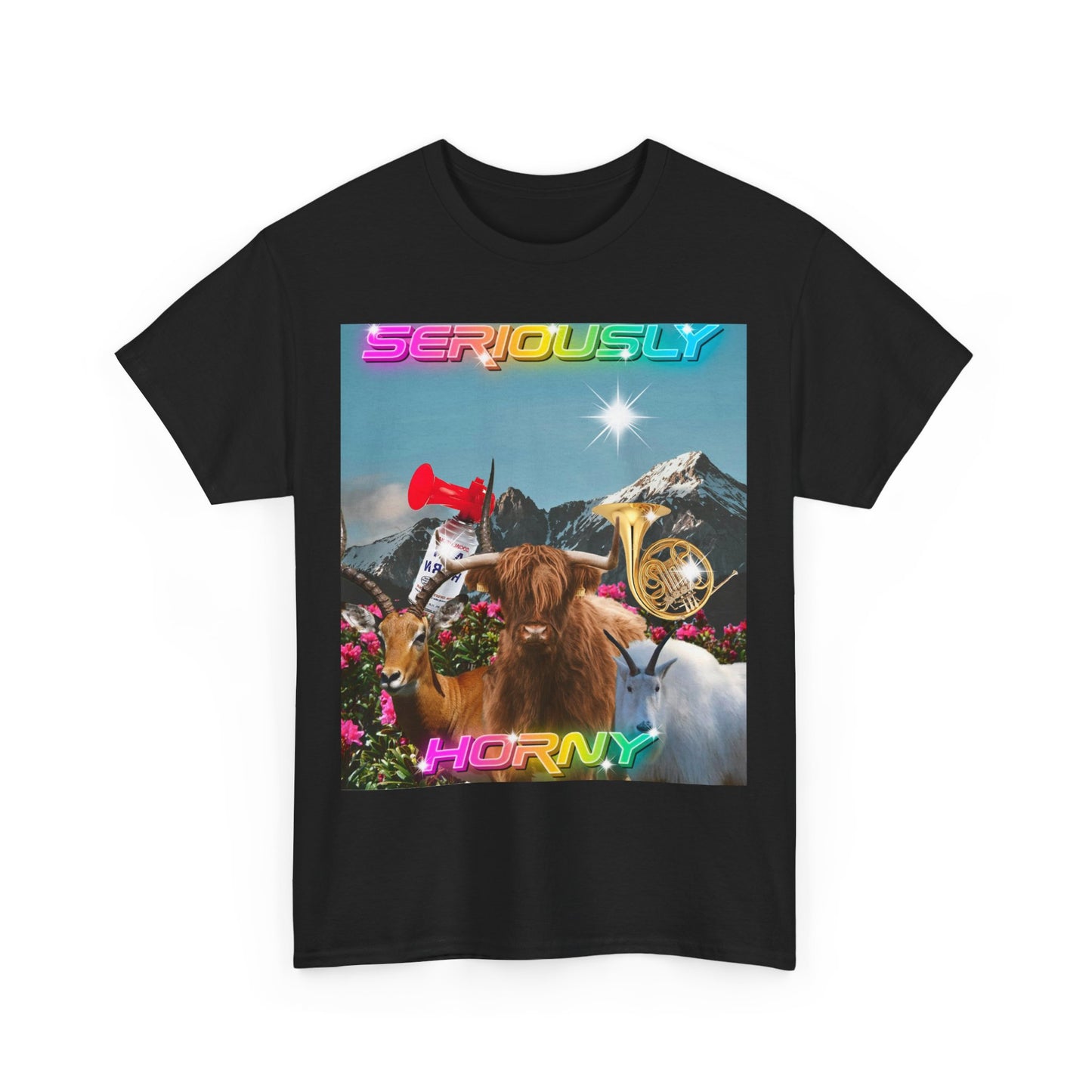 Graphic Tee - Seriously Horny Print