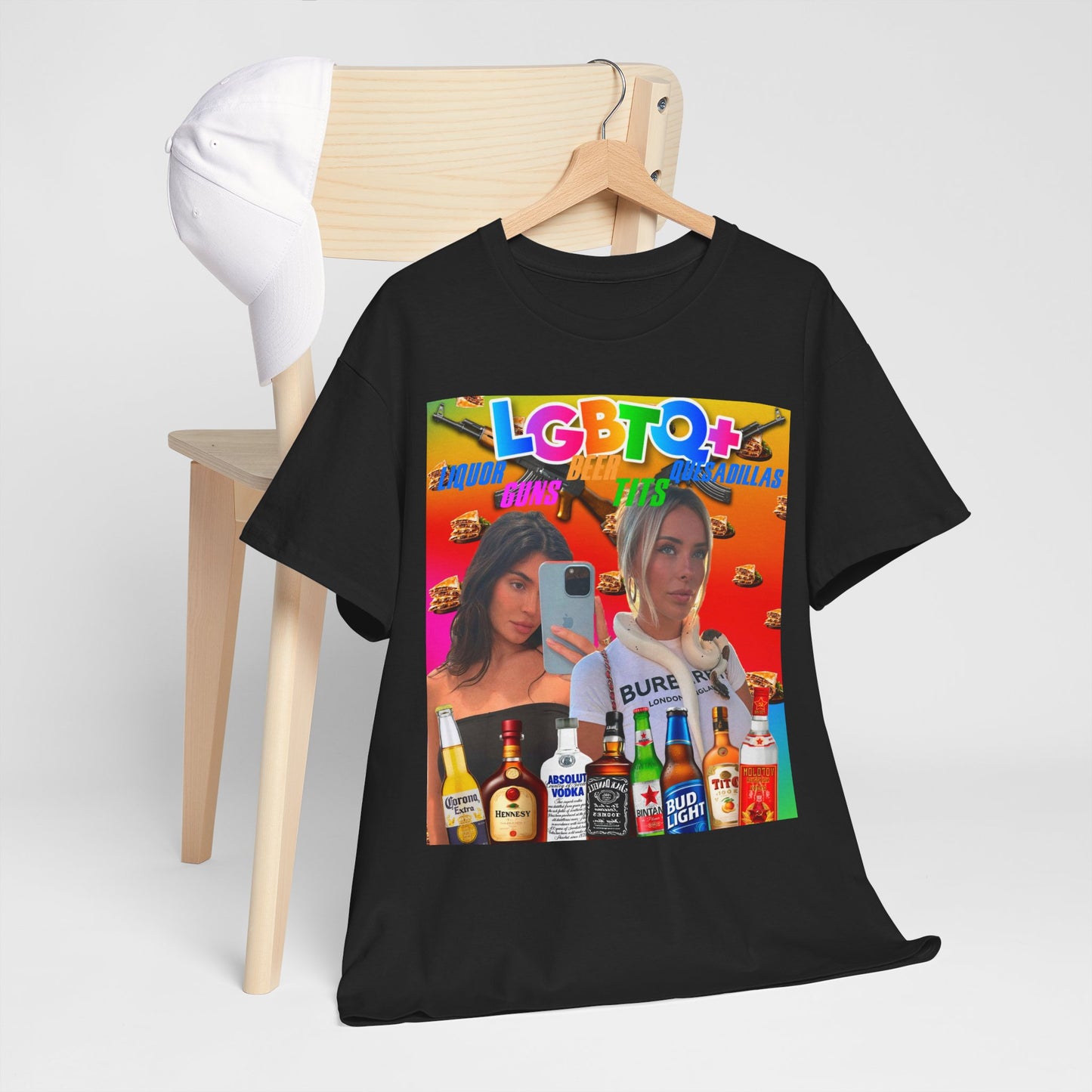 Tee LGBTQ+ Liquor, Guns, Beer, Tits, and Quesadillas