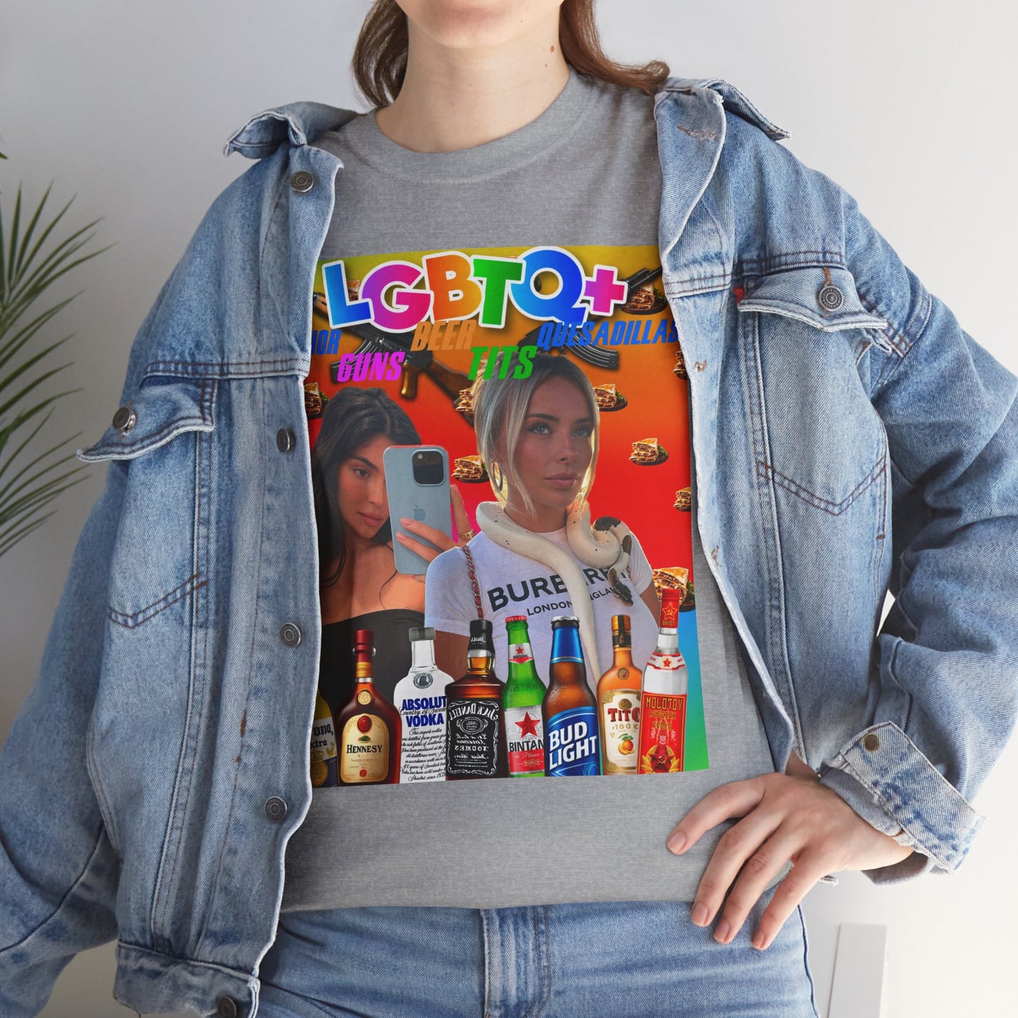 Tee LGBTQ+ Liquor, Guns, Beer, Tits, and Quesadillas