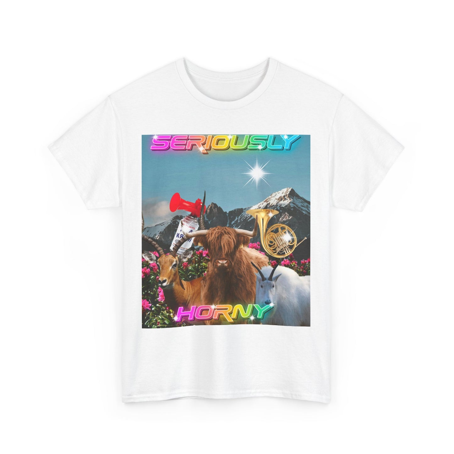 Graphic Tee - Seriously Horny Print