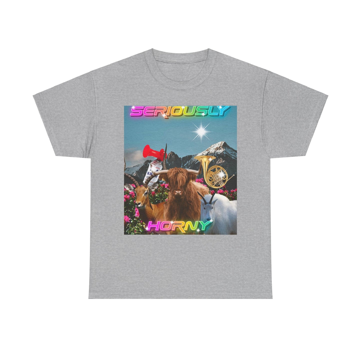 Graphic Tee - Seriously Horny Print