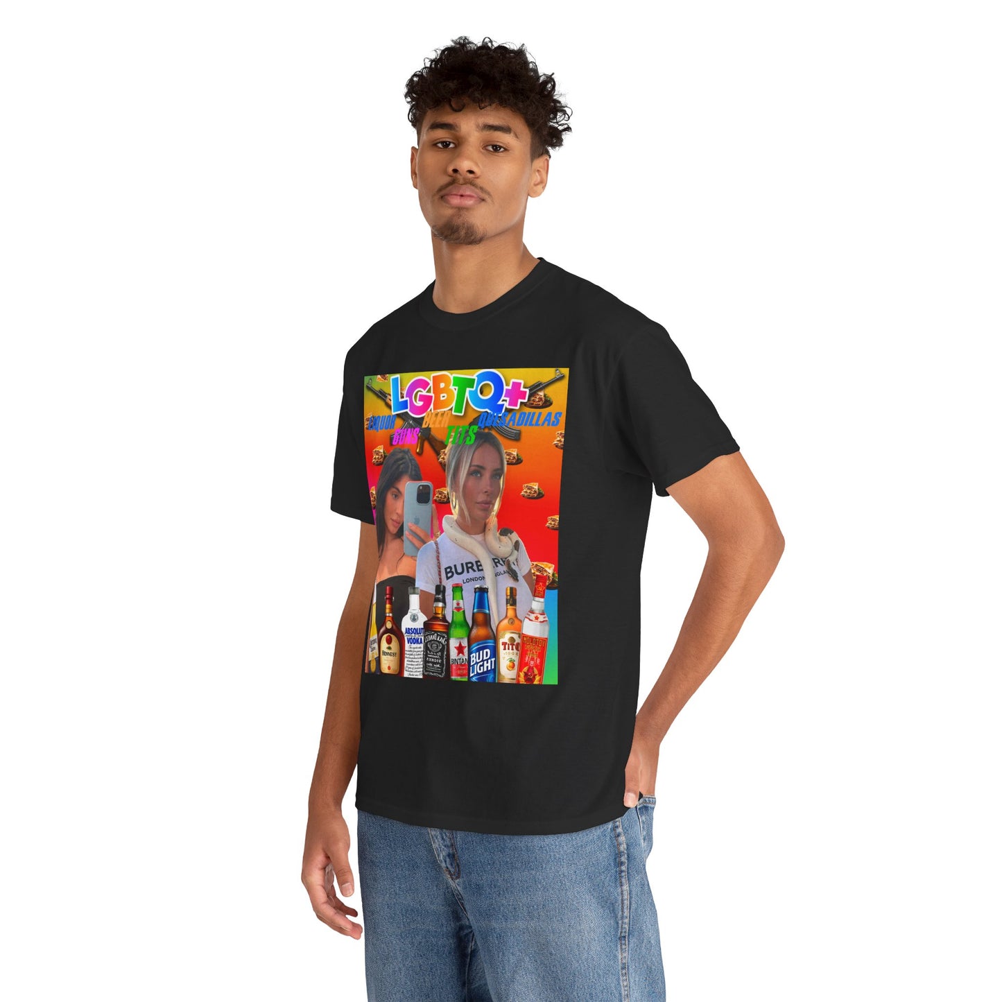 Tee LGBTQ+ Liquor, Guns, Beer, Tits, and Quesadillas