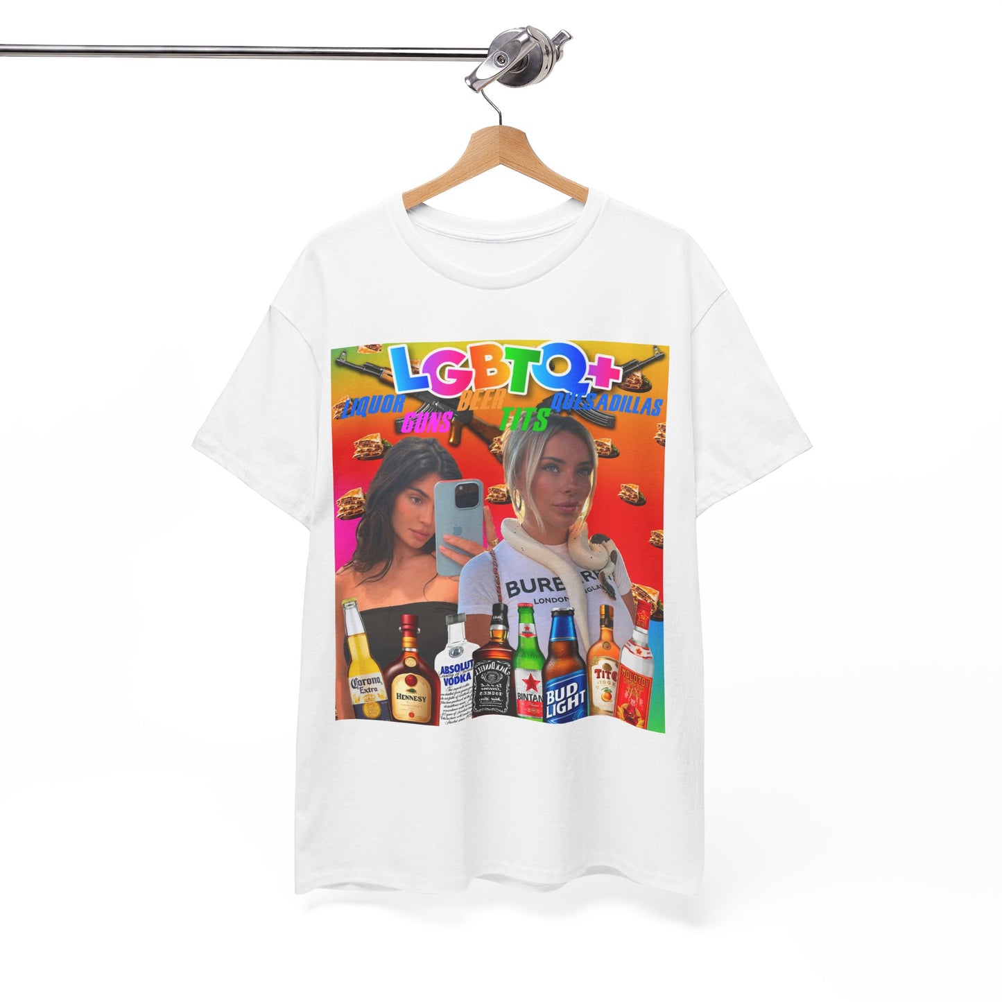 Tee LGBTQ+ Liquor, Guns, Beer, Tits, and Quesadillas