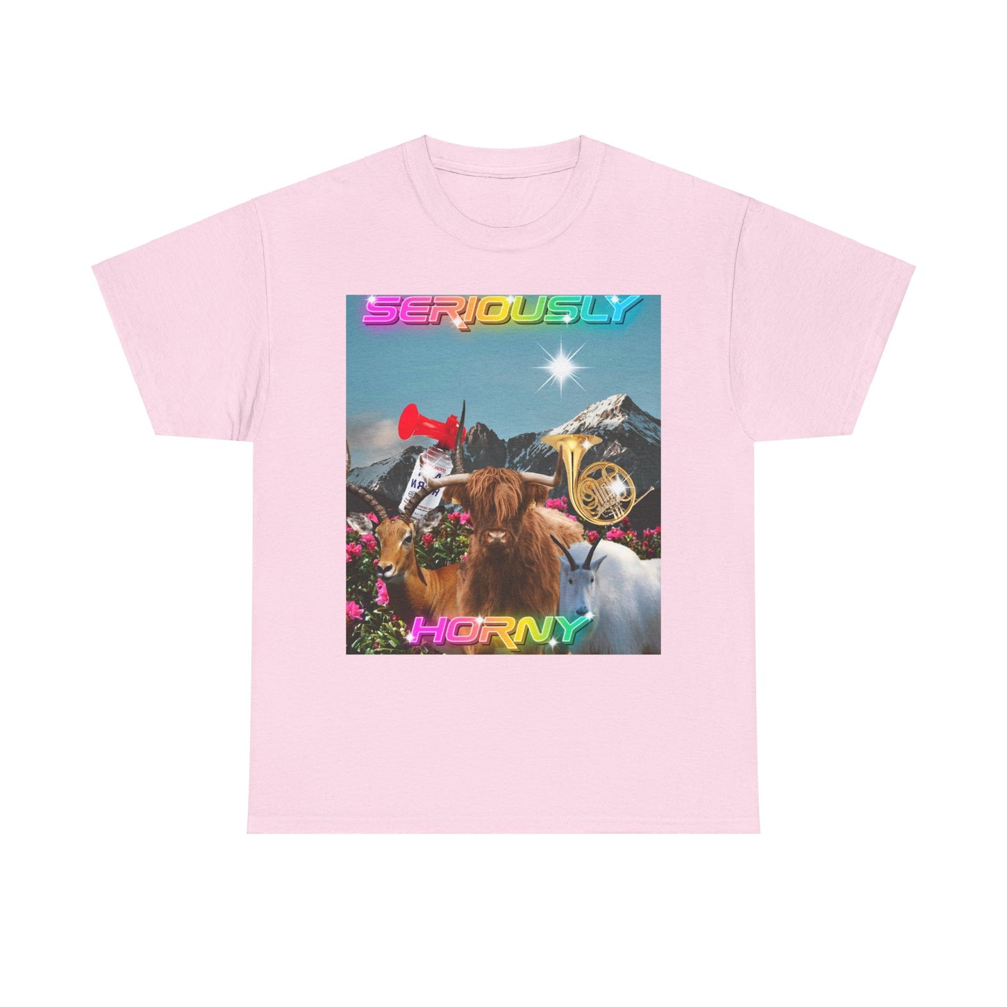 Graphic Tee - Seriously Horny Print