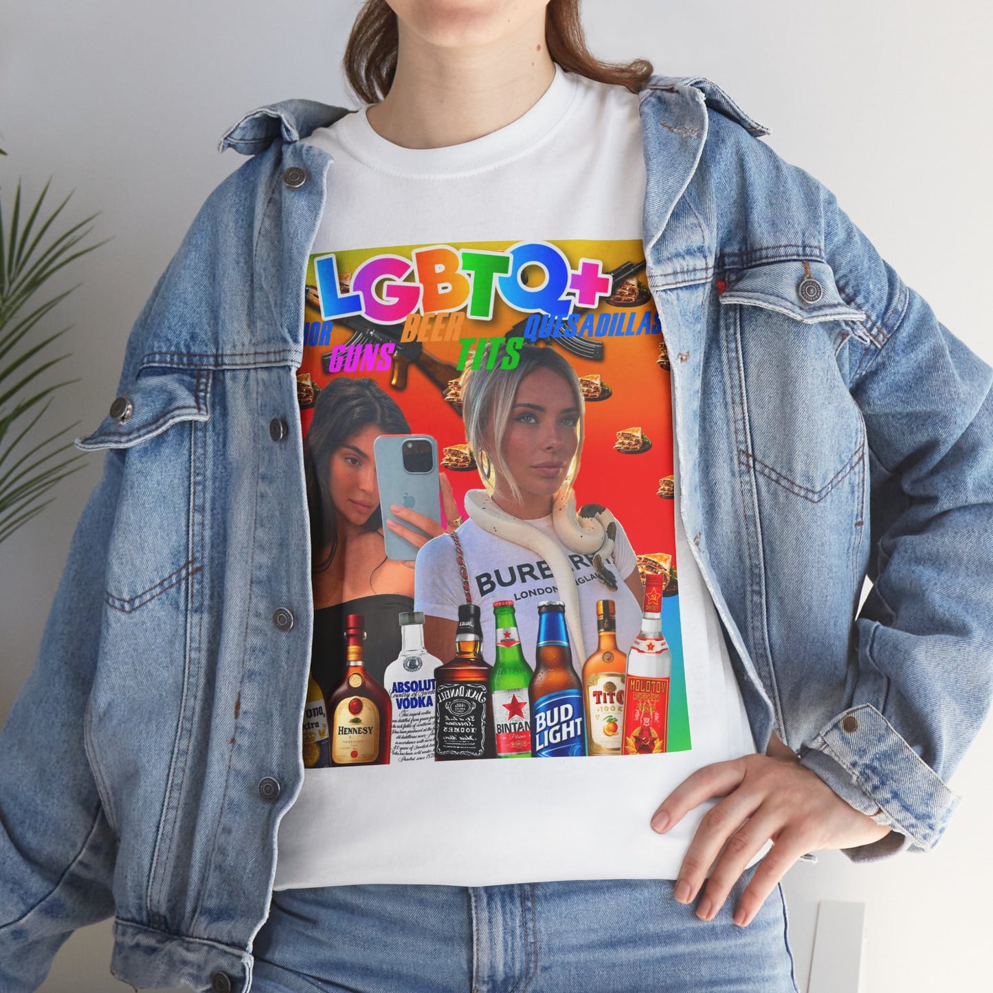 Tee LGBTQ+ Liquor, Guns, Beer, Tits, and Quesadillas