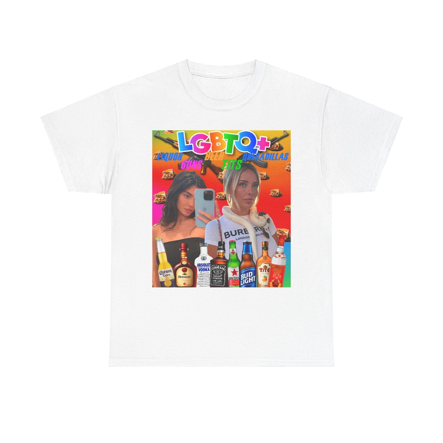 Tee LGBTQ+ Liquor, Guns, Beer, Tits, and Quesadillas