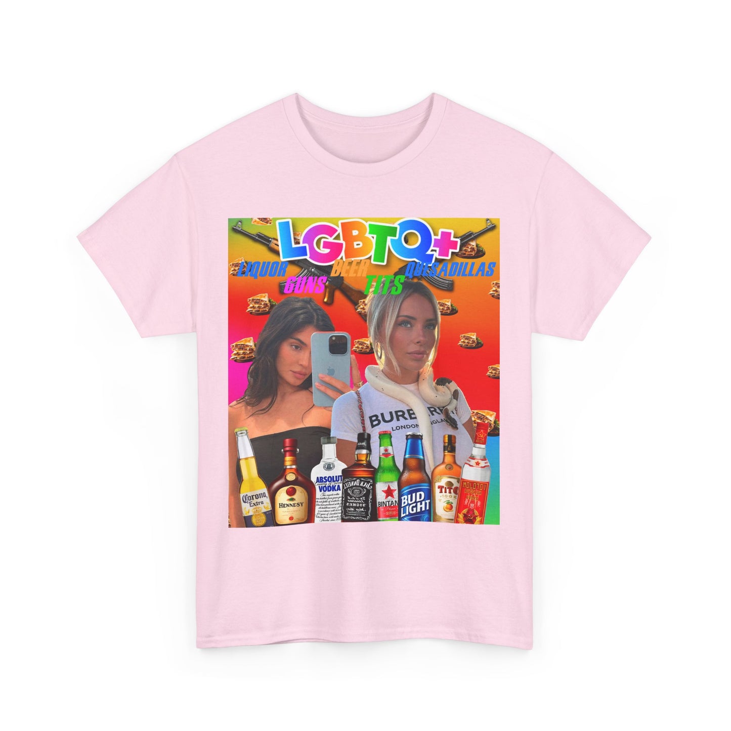Tee LGBTQ+ Liquor, Guns, Beer, Tits, and Quesadillas