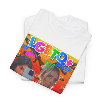 Tee LGBTQ+ Liquor, Guns, Beer, Tits, and Quesadillas
