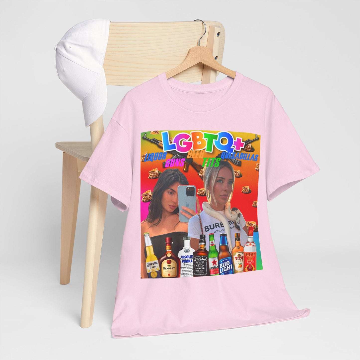 Tee LGBTQ+ Liquor, Guns, Beer, Tits, and Quesadillas