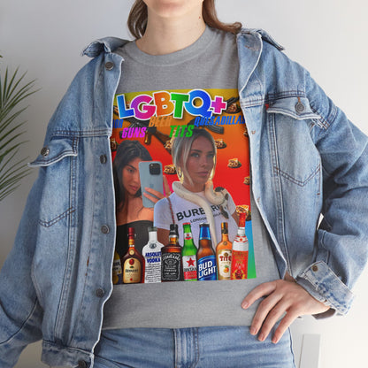 Tee LGBTQ+ Liquor, Guns, Beer, Tits, and Quesadillas