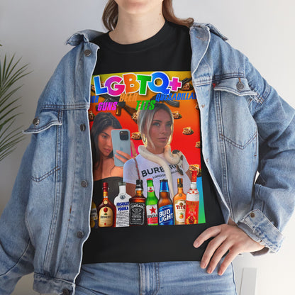 Tee LGBTQ+ Liquor, Guns, Beer, Tits, and Quesadillas