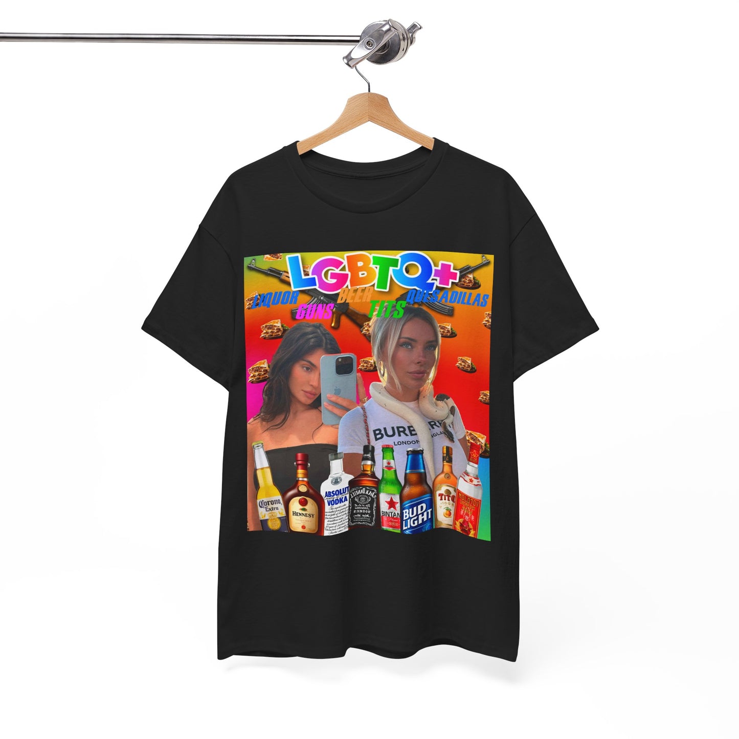 Tee LGBTQ+ Liquor, Guns, Beer, Tits, and Quesadillas